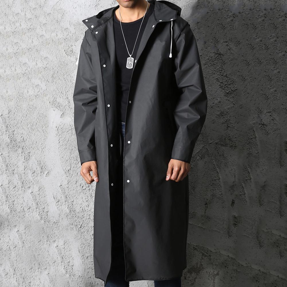 Jeff | Long Hooded Snap-Button Coat