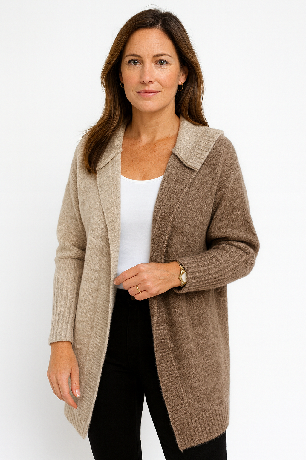 Heidi | Women Cozy Contrast Winter Cardigan