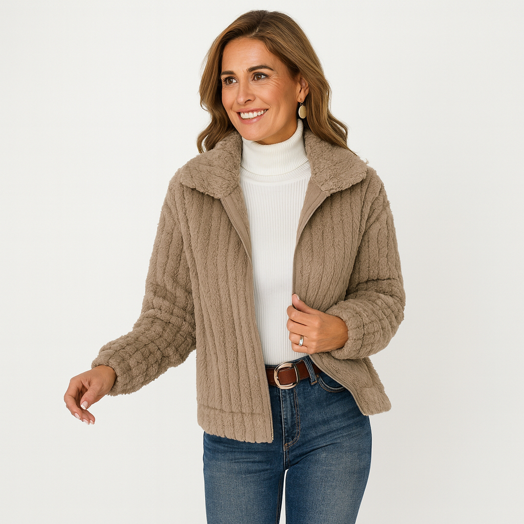 Hailey | Women Comfortable  Longline Winter Zip Cardigan