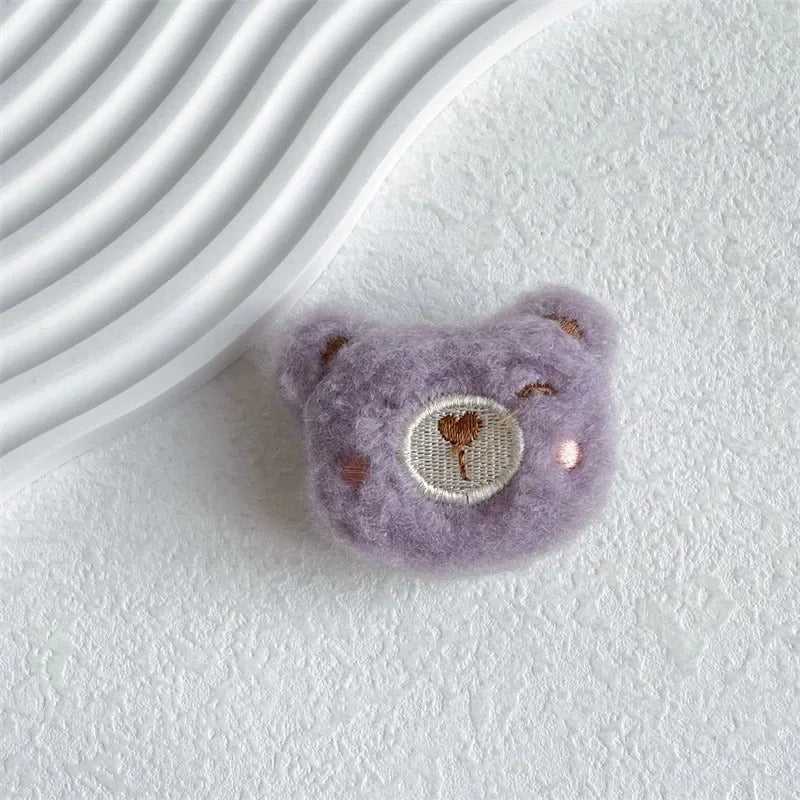 Cute Bear Plush Fluffy Phone Grip Foldable Stand