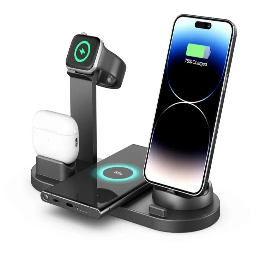 6-in-1 Wireless Charging Station for iPhone and Apple Watch