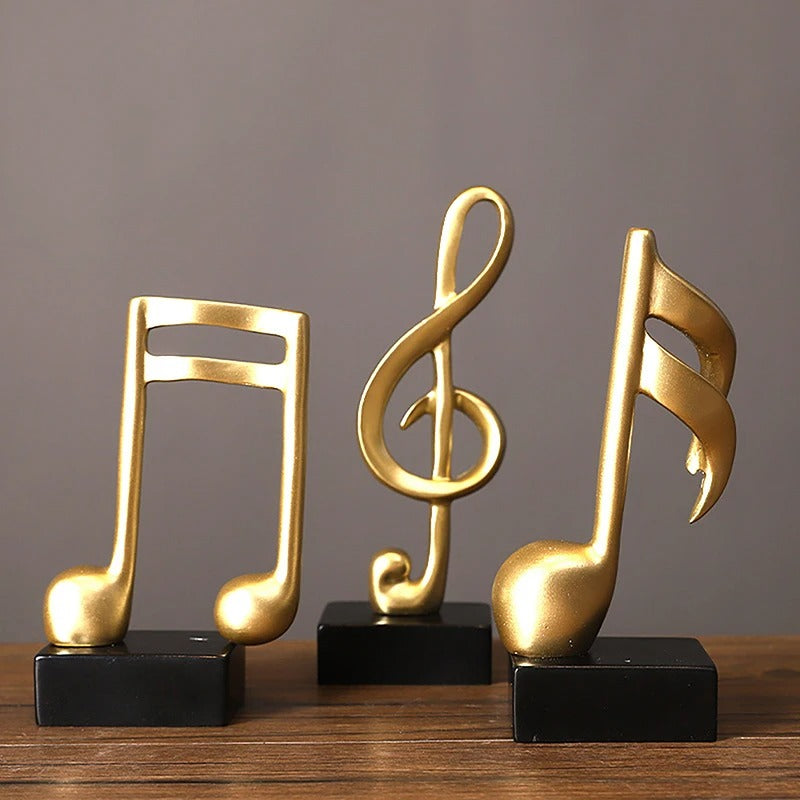 Simple Resin Musical Notes Ornaments Living Room Decor