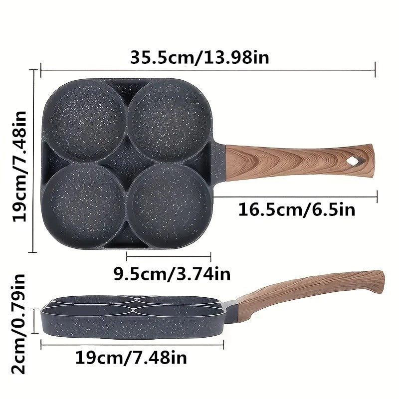 Lmetjma Nonstick Egg Frying Pan 4-Cup Pancake