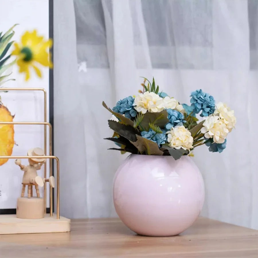 Stainless Steel Spherical Vase Modern Luxury Home Decoration