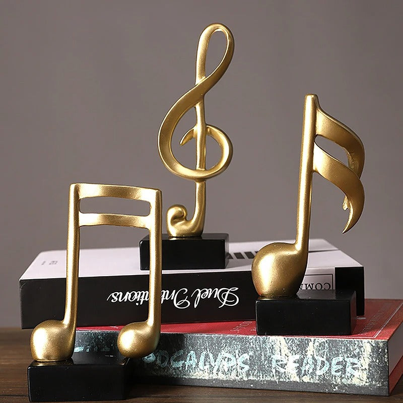Simple Resin Musical Notes Ornaments Living Room Decor