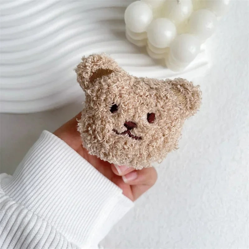 Cute Bear Plush Fluffy Phone Grip Foldable Stand